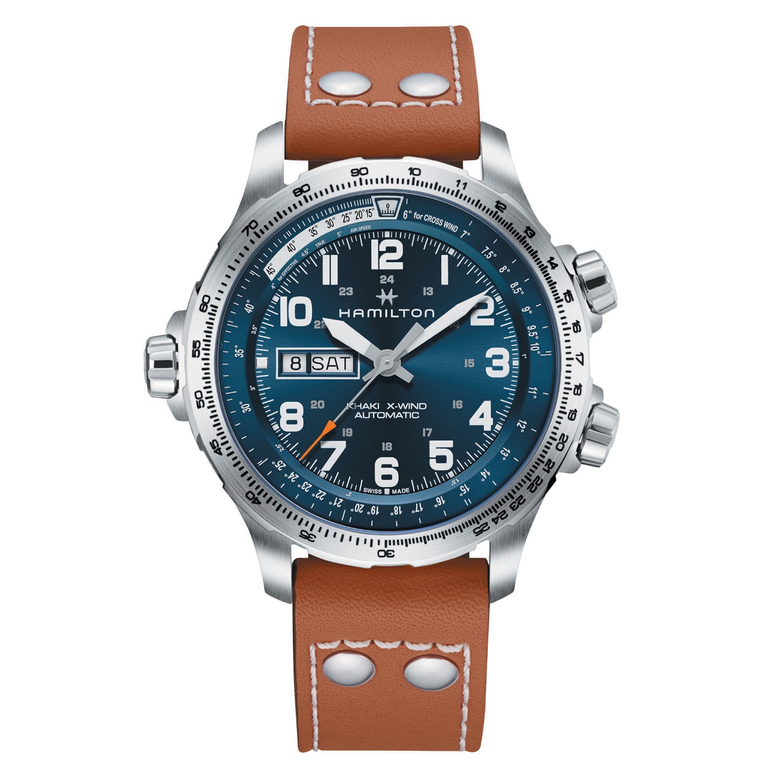 HAMILTON  KHAKI AVIATION X-WIND DAY DATE AUTO H77765541