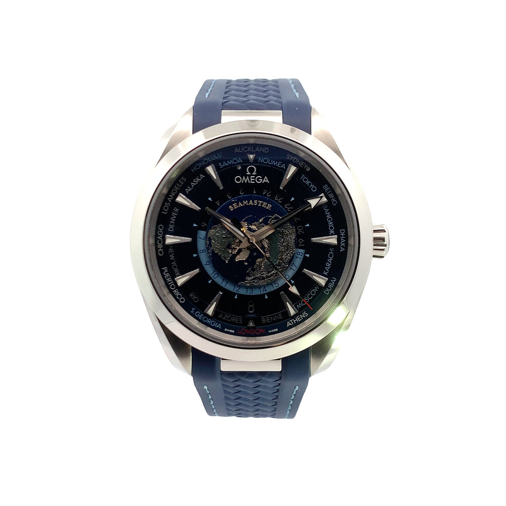 PRE-OWNED OMEGA AQUA TERRA GMT WORLDTIMER 220.12.43.22.03.001