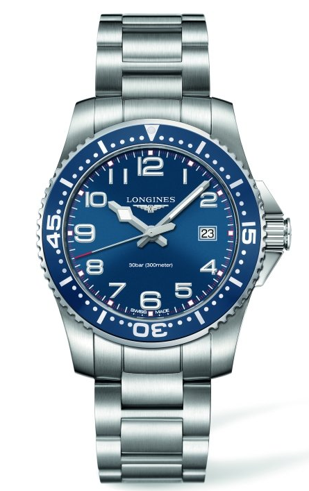 PRE-OWNED LONGINES HYDROCONQUEST QUARTZ 39 BLUE - L36884036