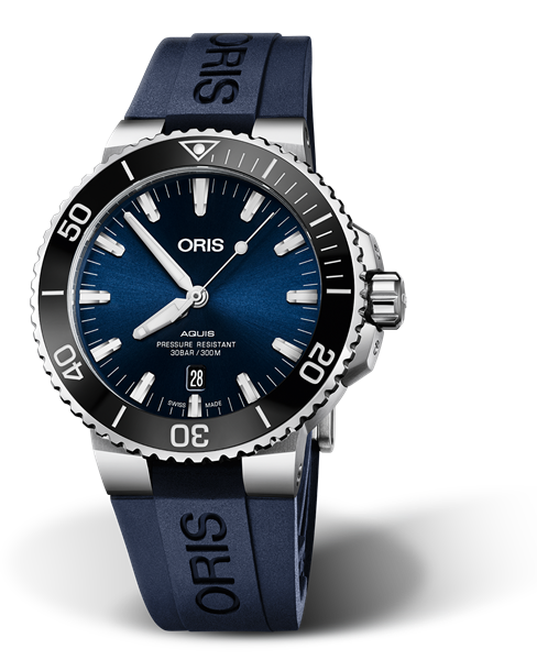 ORIS AQUIS DATE BLUE DIAL 01 733 7730 4135-07 4 24 65EB