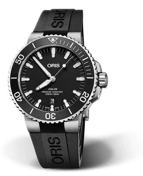 ORIS AQUIS DATE BLACK DIAL 01 733 7730 4134-07 4 24 64EB