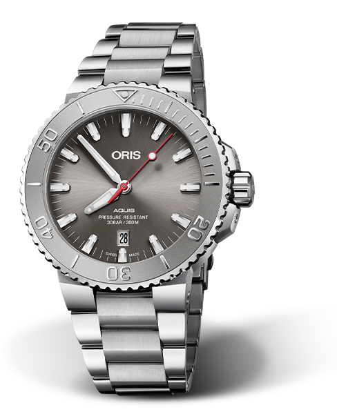 ORIS AQUIS DATE RELIEF 01 733 7730 4153-07 8 24 05PEB