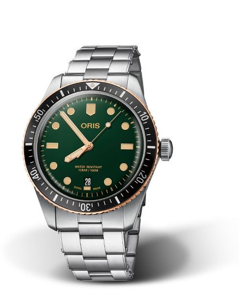 ORIS DIVERS SIXTY FIVE 40mm GREEN DIAL 01 733 7707 4357 07 8 20 18