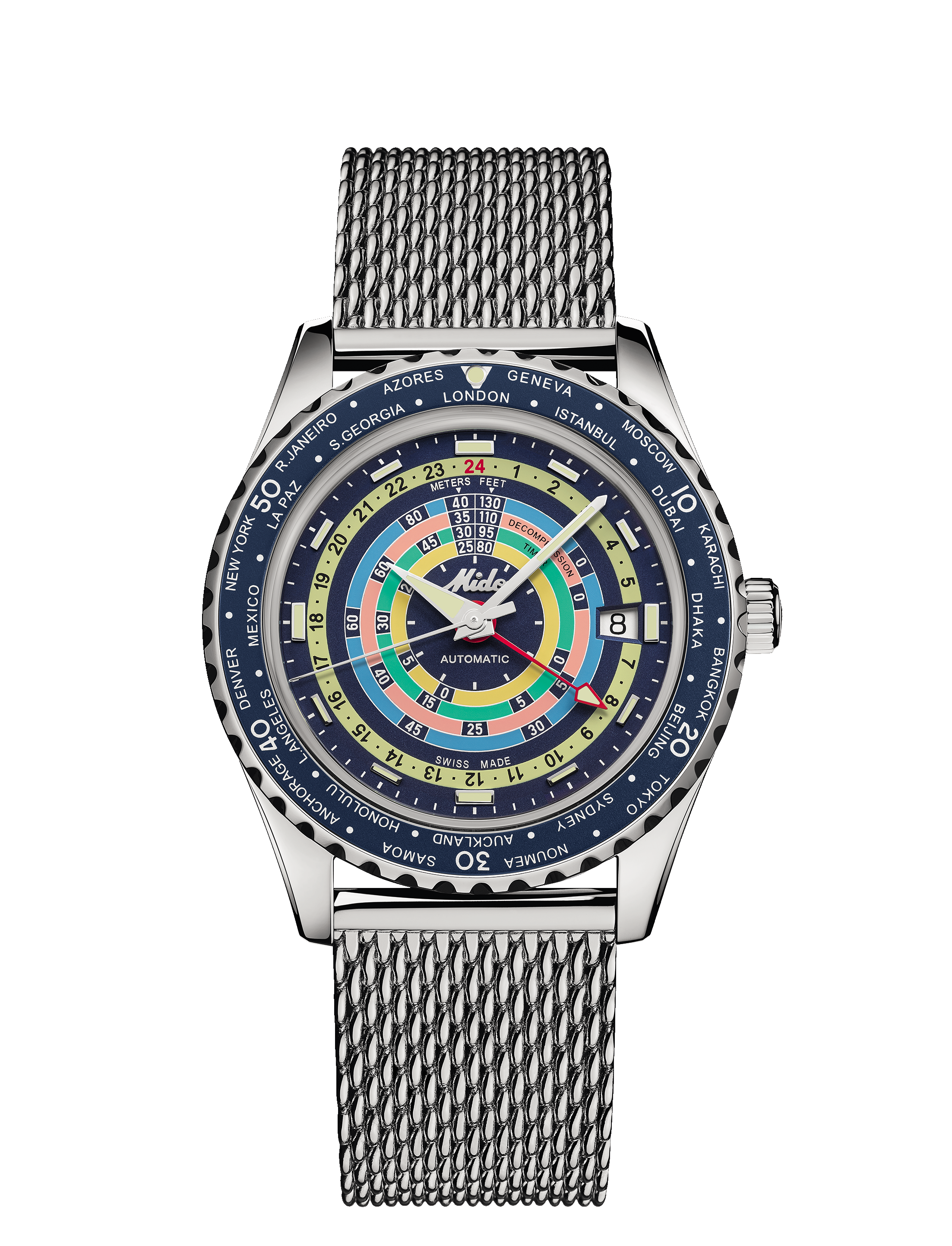 MIDO OCEAN STAR DECOMPRESSION WORLDTIMER M026.829.17.041.00