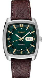 SEIKO RECRAFT SERIES AUTOMATIC WATCH WITH STAINLESS STEEL CASE, AND LEATHER STRAP