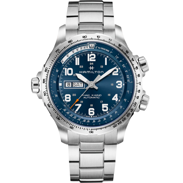 HAMILTON  KHAKI AVIATION X-WIND DAY DATE AUTO H77765141